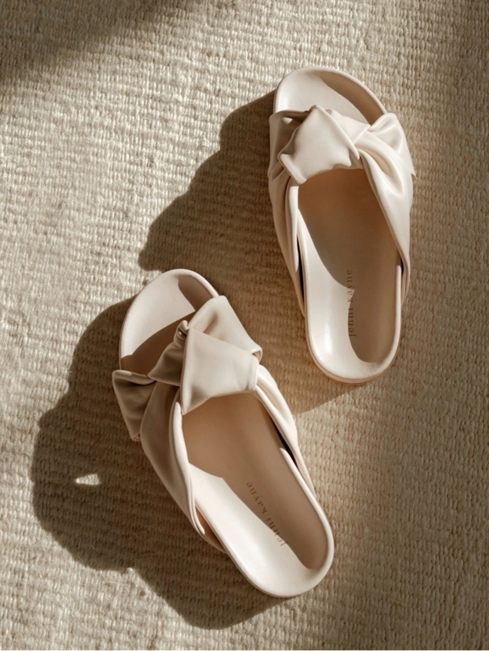 Jenni Kayne Women's leather knot Slide Sandals size 37